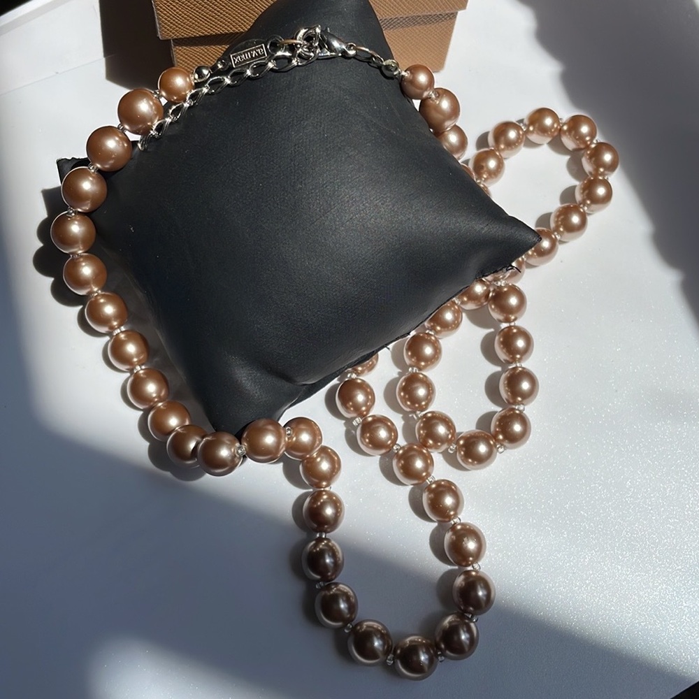 A.V. Max Mocha Pearls Beads 29” Necklace